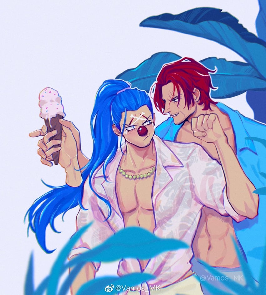 shanks and buggy the clown (one piece) drawn by vamos_mk