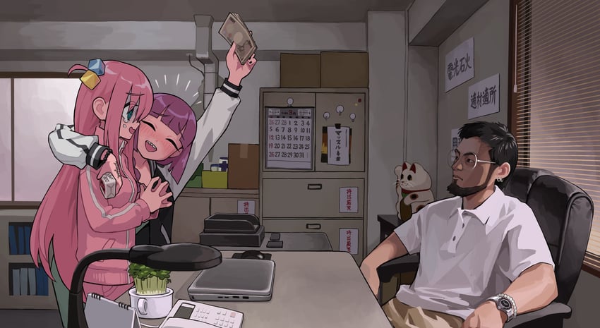 gotoh hitori, hiroi kikuri, and ushijima kaoru (bocchi the rock! and 1 more) drawn by osakechan0