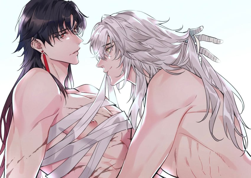 blade and jing yuan (honkai and 1 more) drawn by mescaline