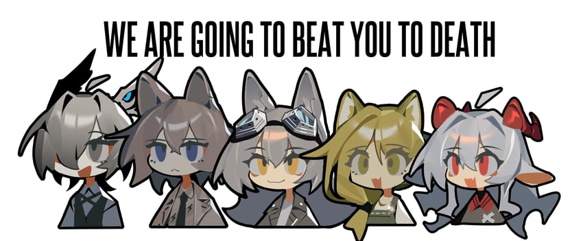 fenrir, hannah, tsubaki, ara, and anchovy (original) drawn by ghost_(tama)