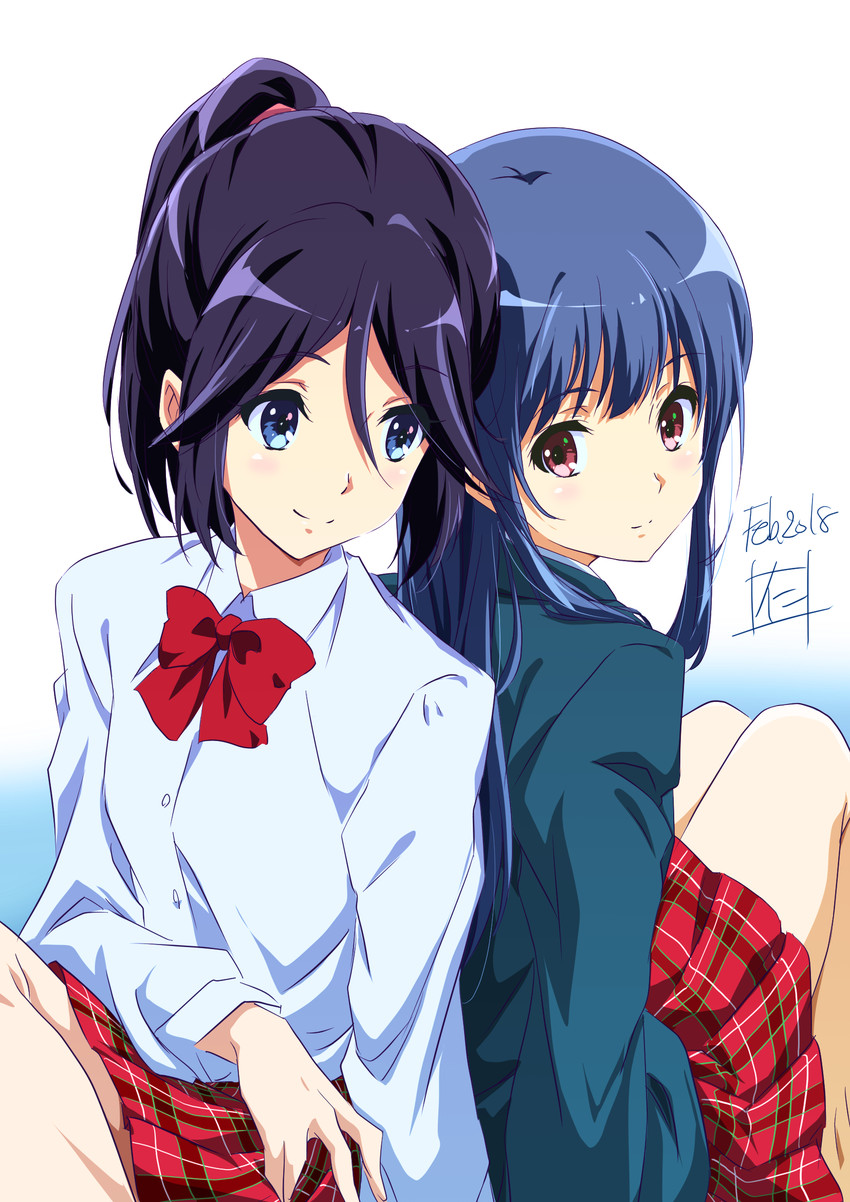 yoroizuka mizore and kasaki nozomi (hibike! euphonium) drawn by nii_manabu