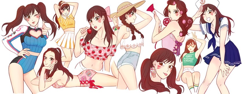 d.va (overwatch and 1 more) drawn by m_mim