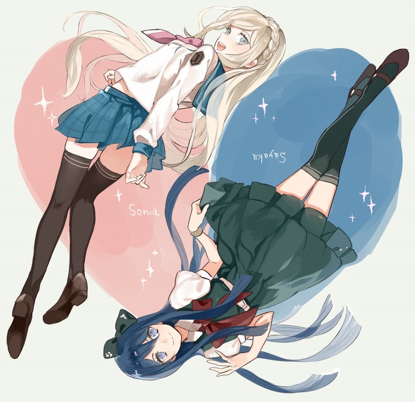 maizono sayaka and sonia nevermind (danganronpa and 2 more) drawn by buun_ko