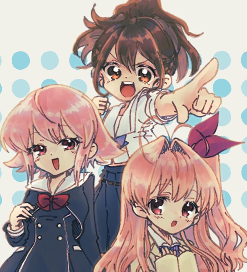 sakihata rimi, senomiya akiho, and onoe serika (chaos;head and 2 more) drawn by 70lio