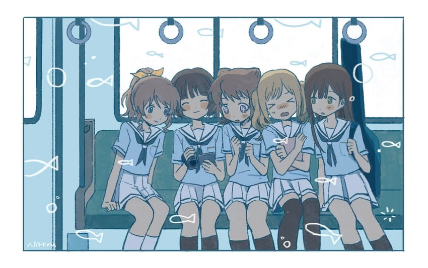 ichigaya arisa, toyama kasumi, yamabuki saya, hanazono tae, and ushigome rimi (bang dream!) drawn by nihiru0513