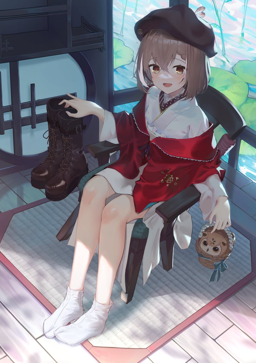 nanashi mumei and hootsie (hololive and 1 more) drawn by impurmotive