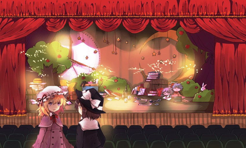 remilia scarlet, izayoi sakuya, usami renko, and maribel hearn (touhou) drawn by miya_(tsumazukanai)