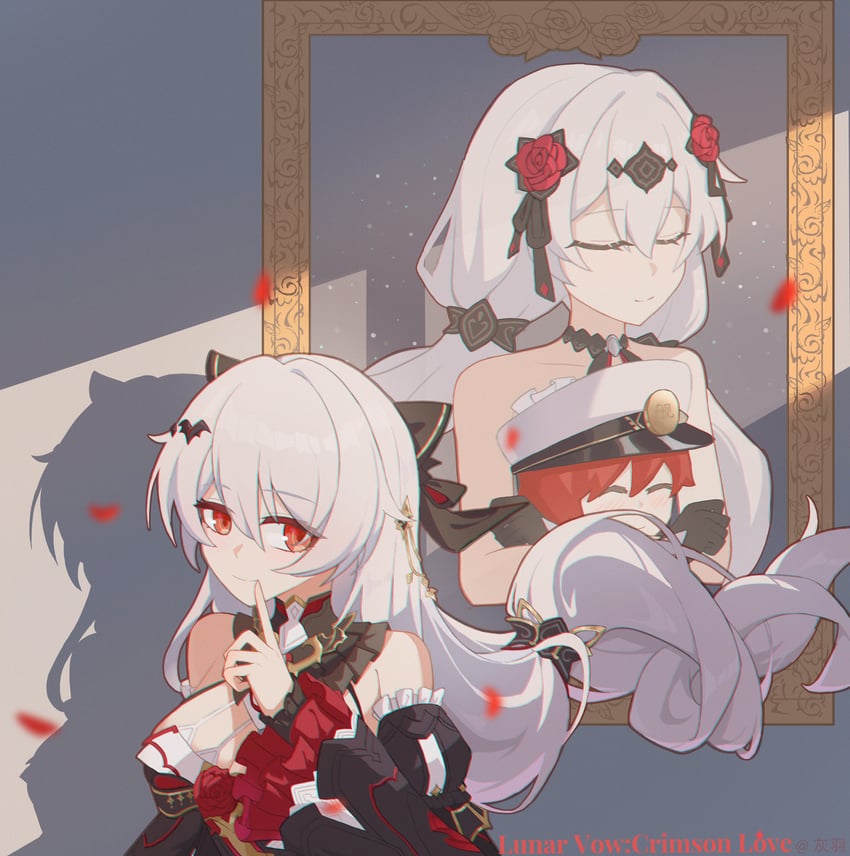 theresa apocalypse and captain (honkai and 1 more) drawn by hui_yu_yu_yu_ye