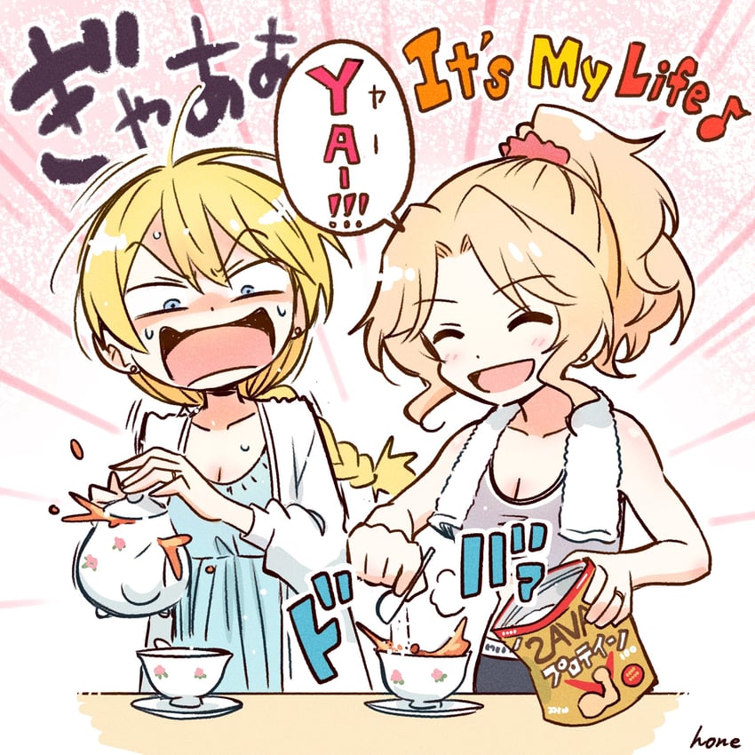 darjeeling and kay (girls und panzer) drawn by hone_(honehone083)
