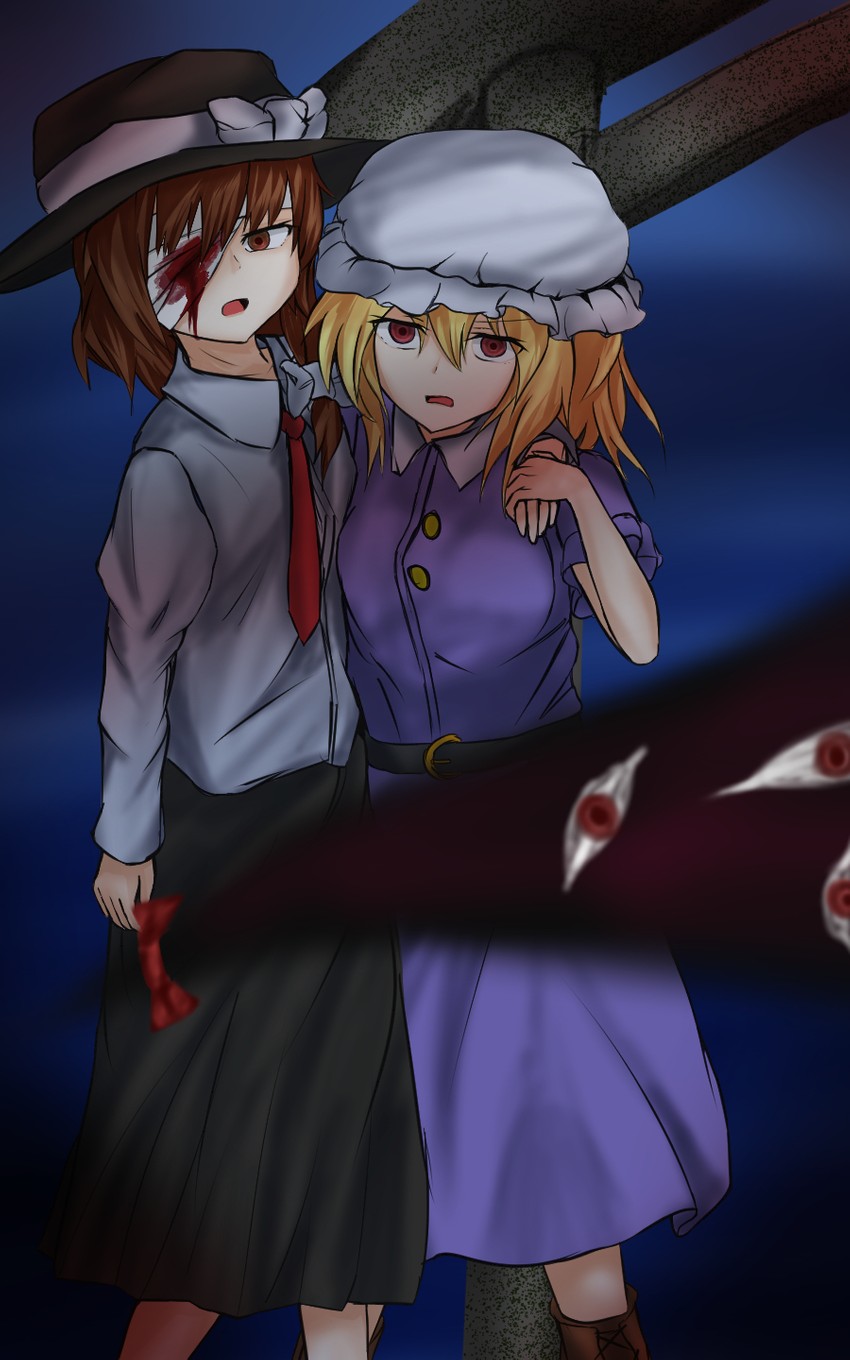 usami renko and maribel hearn (touhou) drawn by galm_x_lmr_(ryonasa)