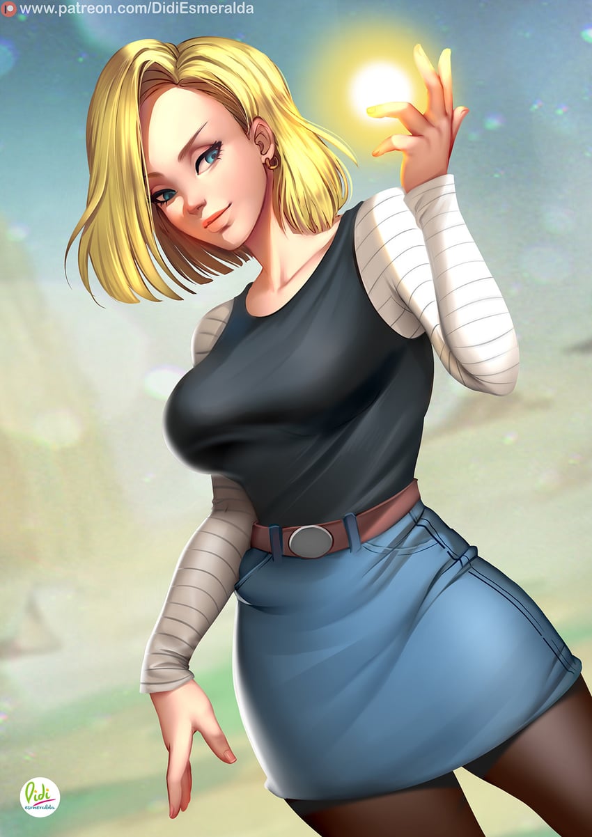 android 18 (dragon ball) drawn by didi_esmeralda