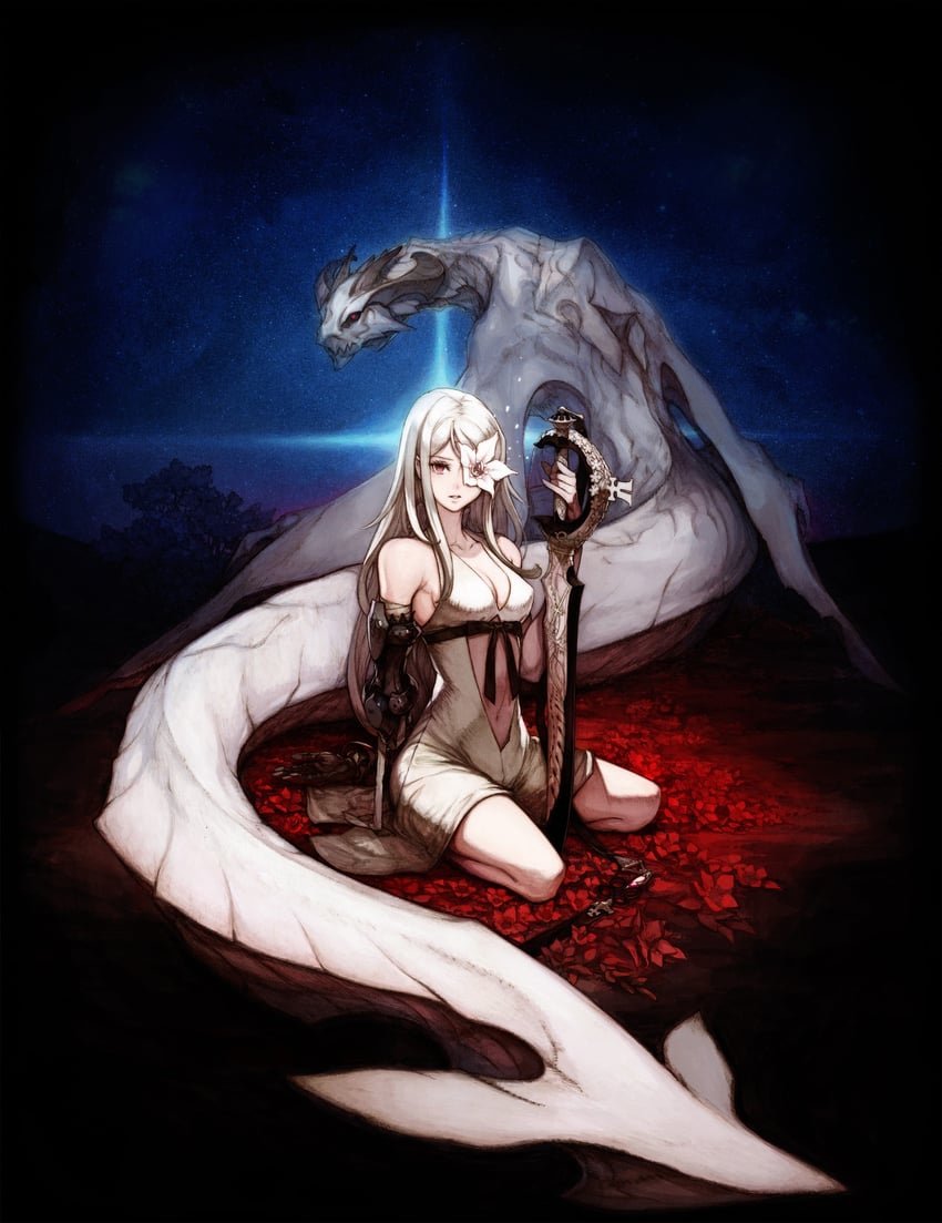 zero and mikhail (drag-on dragoon and 1 more) drawn by fujisaka_kimihiko