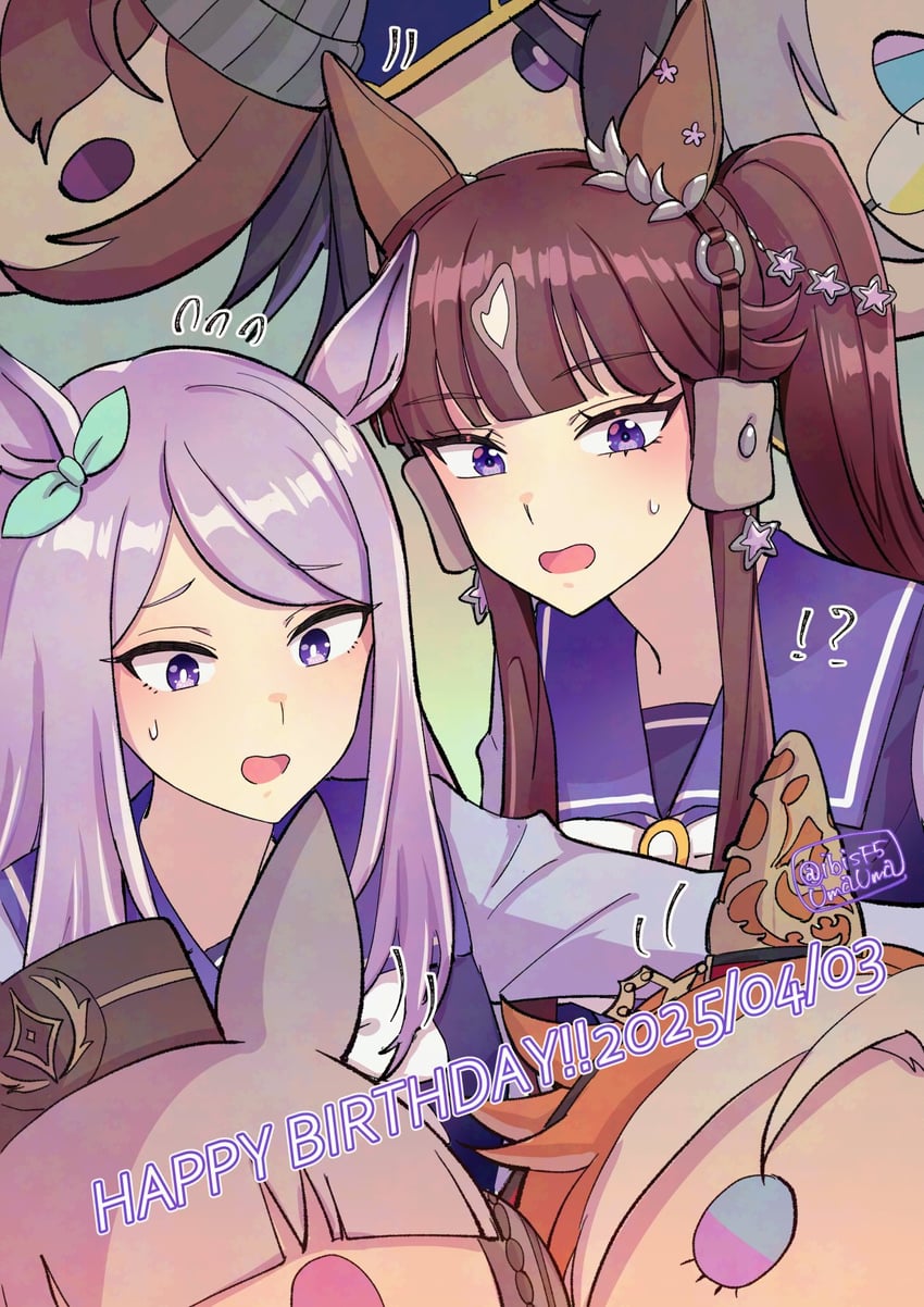 mejiro mcqueen, gold ship, nakayama festa, orfevre, dream journey, and 2 more (umamusume) drawn by hi_(ibisf5umauma)