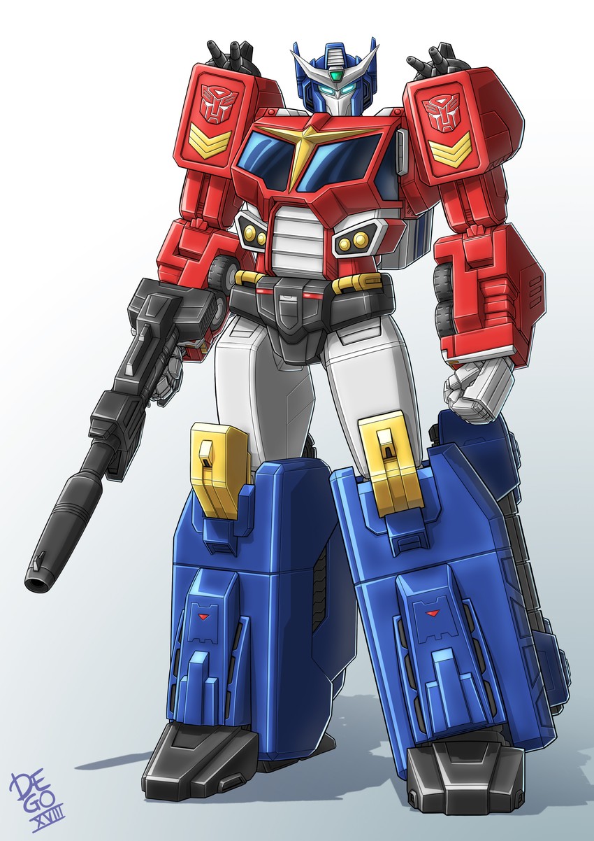 optimus prime and star convoy (transformers and 1 more) drawn by wegons