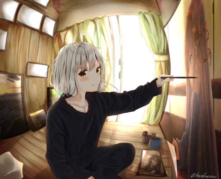 jeanne d'arc alter, anastasia, and yashajin ai (original and 3 more) drawn by sashima