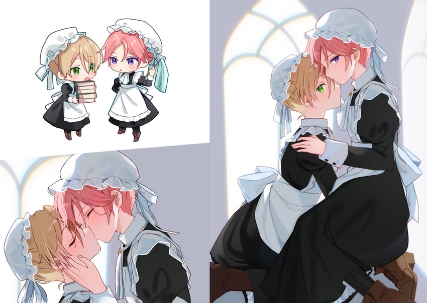 shiratori aira and oukawa kohaku (ensemble stars!) drawn by shisokonbu