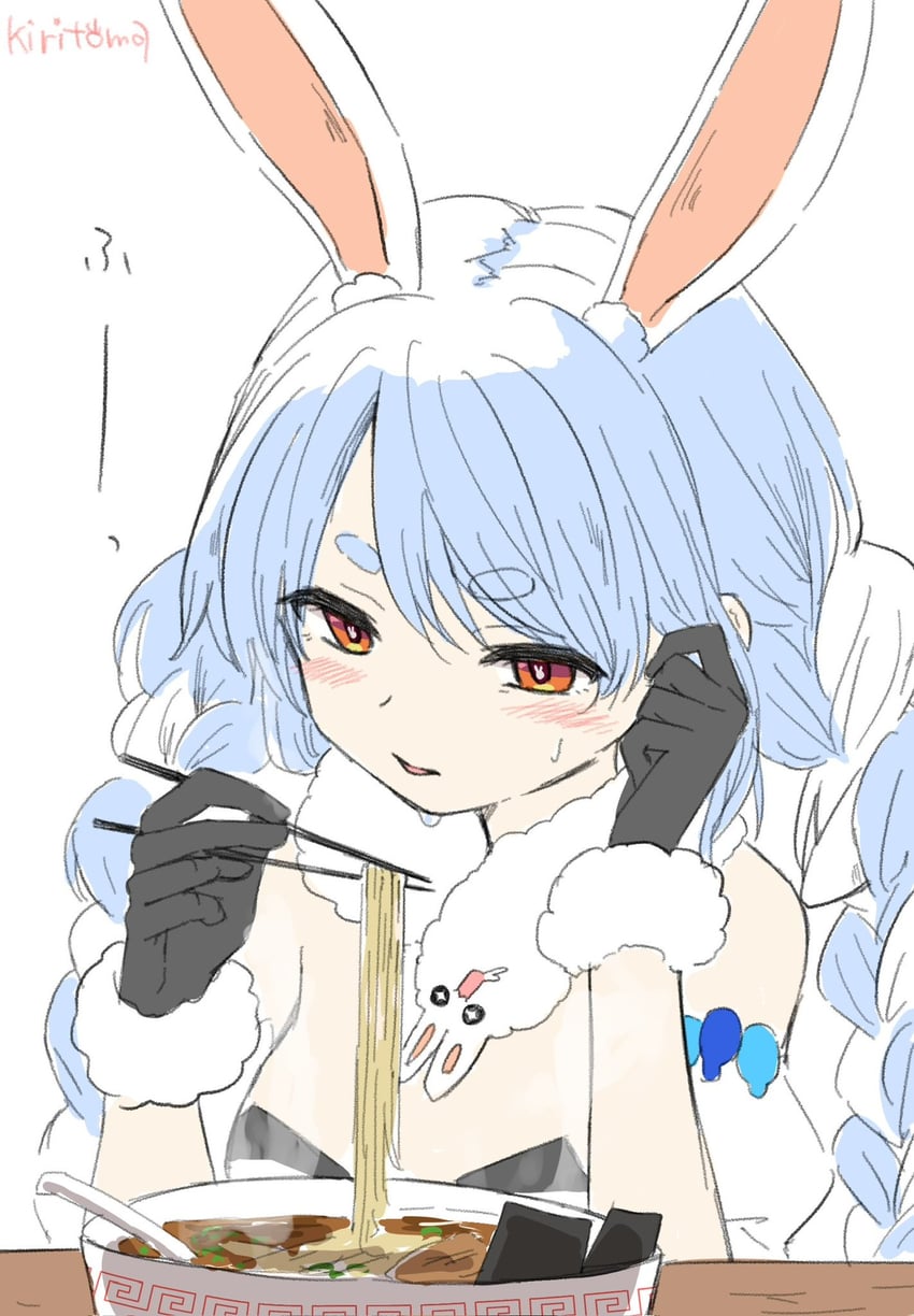 usada pekora and don-chan (hololive) drawn by kiritoma