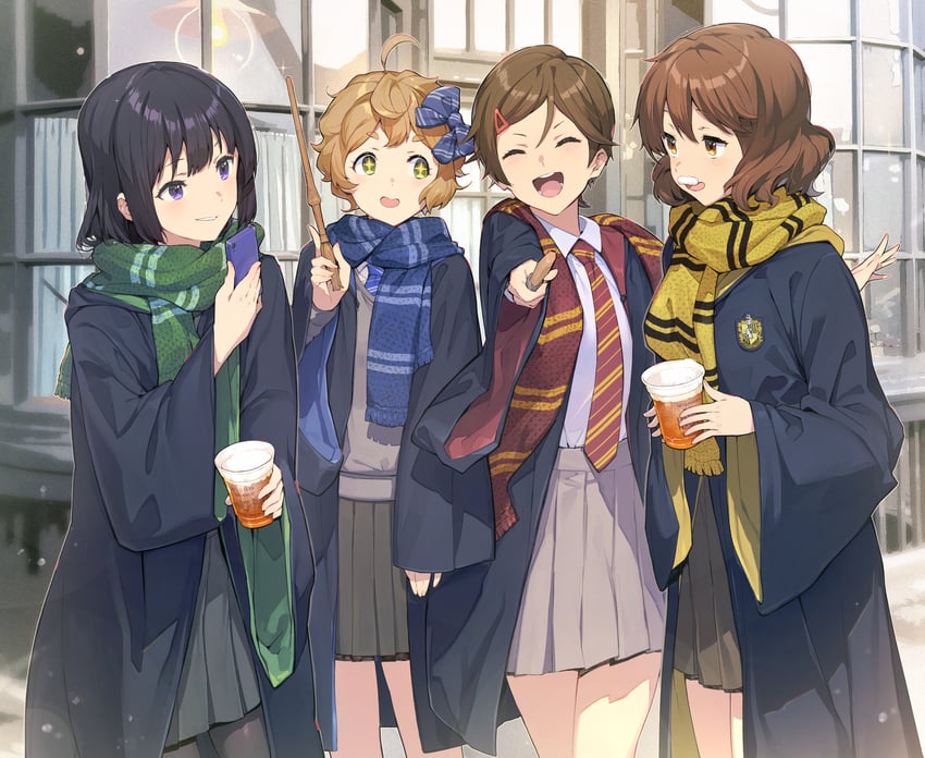 oumae kumiko, kousaka reina, kawashima sapphire, and katou hazuki (hibike! euphonium and 2 more) drawn by 3s_(tarariko)