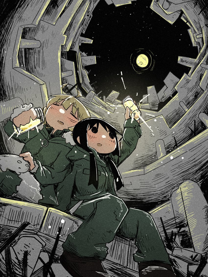 chito, yuuri, and nuko (shoujo shuumatsu ryokou) drawn by megateru