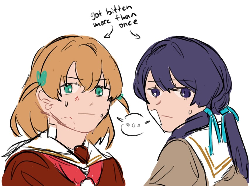 hinoshita kaho and murano sayaka (love live! and 1 more) drawn by kepitingtiga
