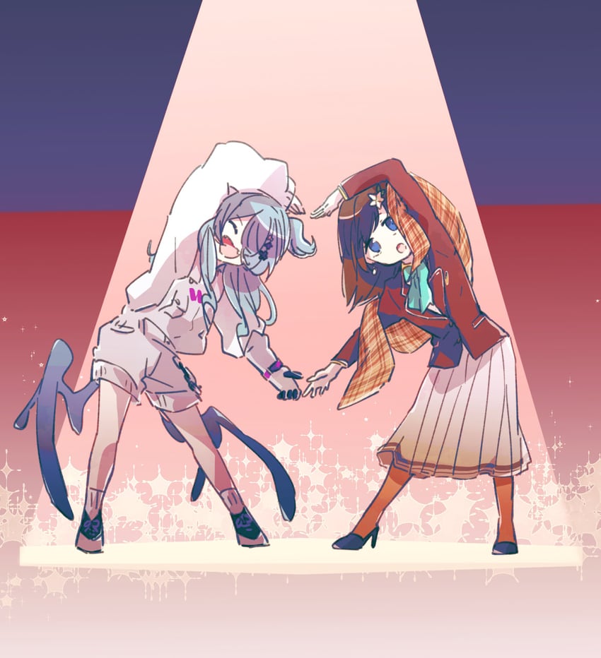 elira pendora and hana macchia (nijisanji and 2 more) drawn by ul_ul00