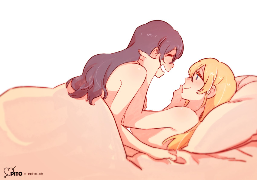 tojo nozomi and ayase eli (love live! and 1 more) drawn by pito_(sh02327)