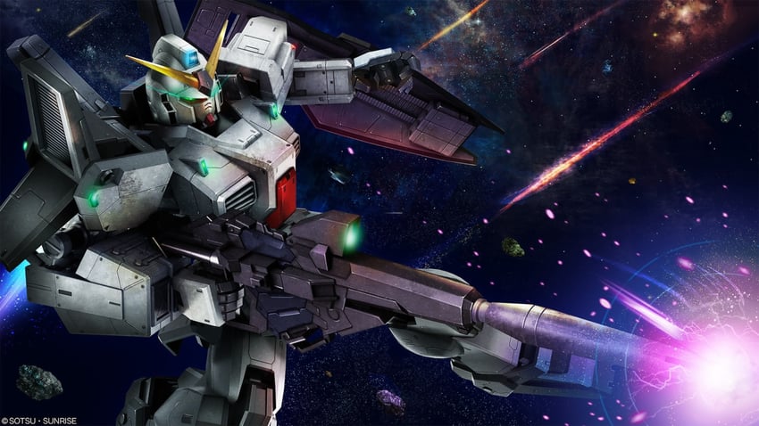 gundam mk ii and gundam mk ii banagher links custom (gundam and 3 more) drawn by tenjin_hidetaka