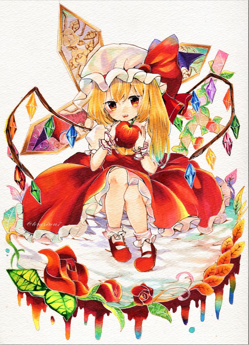 flandre scarlet (touhou) drawn by torajirou_(toraneko_zirou)