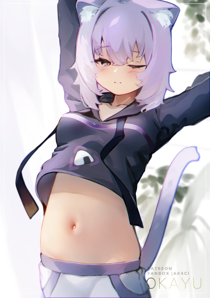 nekomata okayu (hololive) drawn by kani_fish