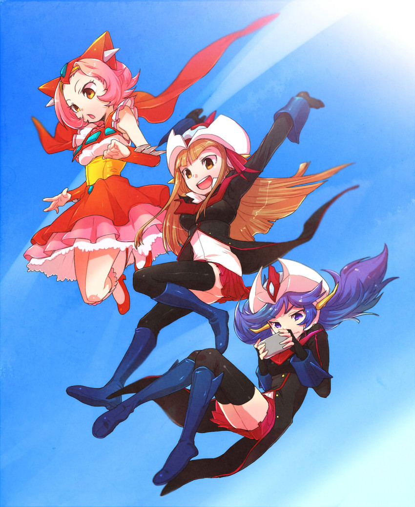 z-chan, gre-chan, and gecchan (robot girls z) drawn by mihoka
