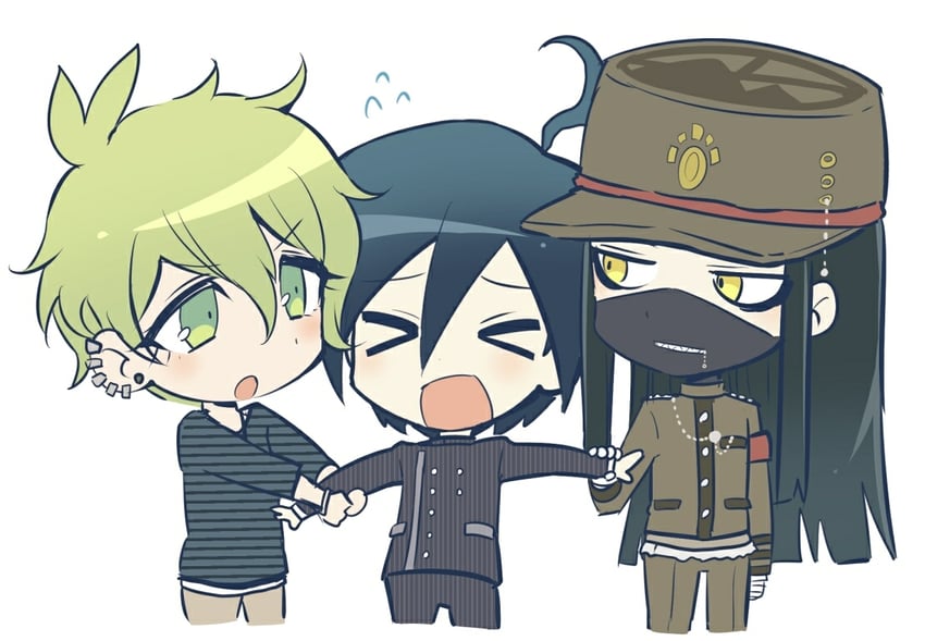 saihara shuichi, amami rantaro, and shinguji korekiyo (danganronpa and 1 more) drawn by yuuma_(yuma1111)
