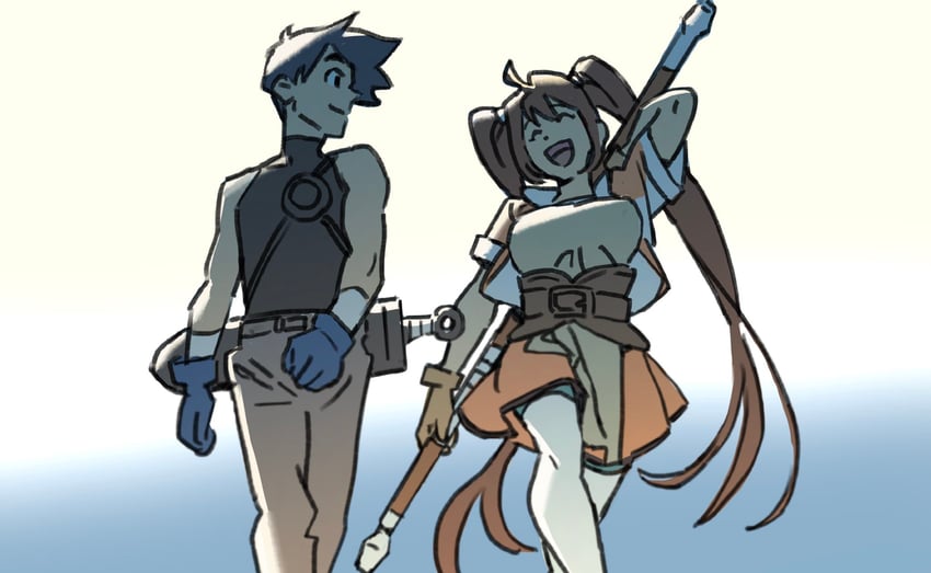 estelle bright and joshua bright (eiyuu densetsu and 1 more) drawn by nozaki_atsuko