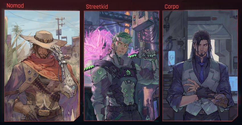 genji, cassidy, and hanzo (overwatch and 3 more) drawn by shadowyahaha