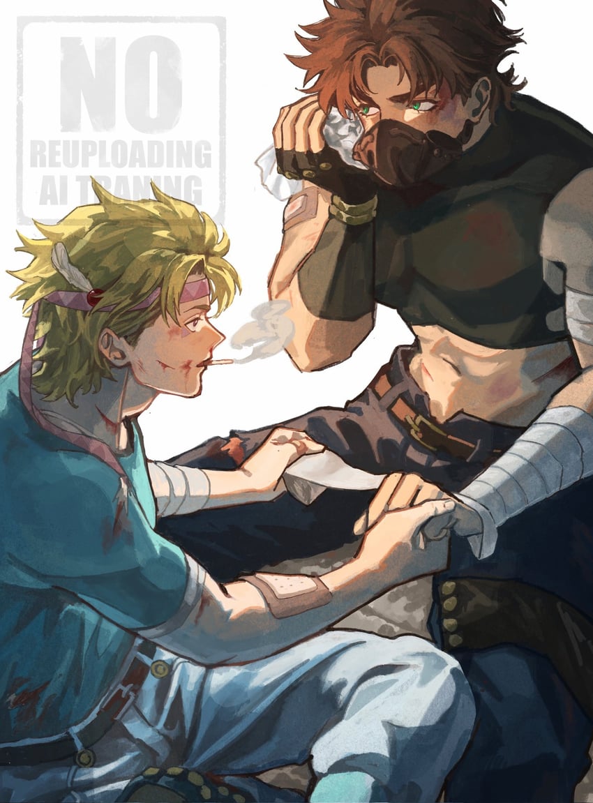 joseph joestar and caesar anthonio zeppeli (jojo no kimyou na bouken and 1 more) drawn by togusa_jj