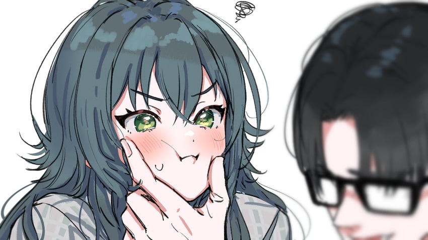 producer and tsukimura temari (idolmaster and 1 more) drawn by kasasagi_(futagodori888)