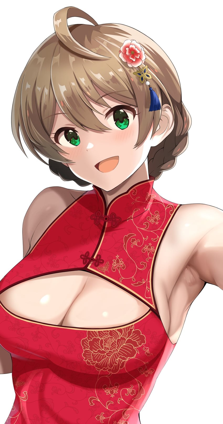 sakuramori kaori (idolmaster and 1 more) drawn by baji_toufuu_(bajitohfu)
