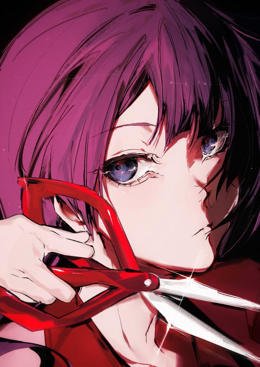 senjougahara hitagi (monogatari and 1 more) drawn by moku_(muooku)