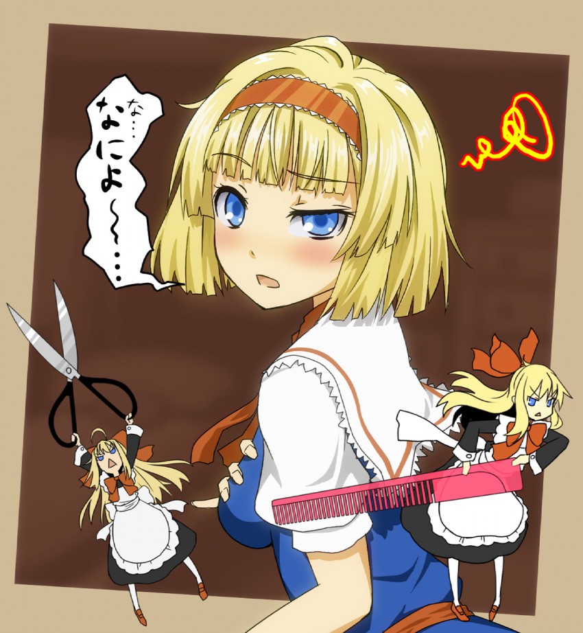 alice margatroid and shanghai doll (touhou) drawn by kuro_oolong