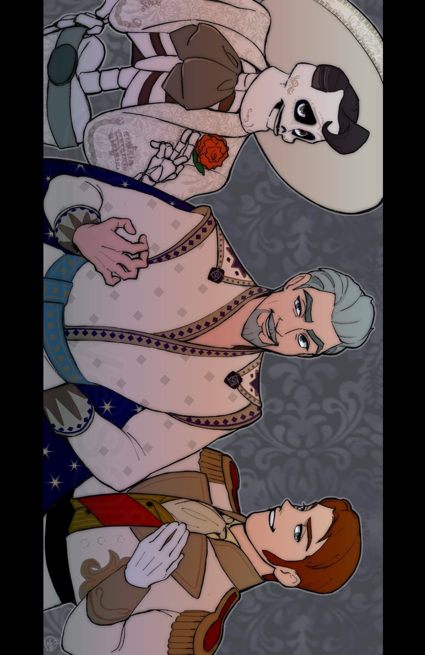 ernesto de la cruz, king magnifico, and hans (frozen and 3 more) drawn by kyanoko