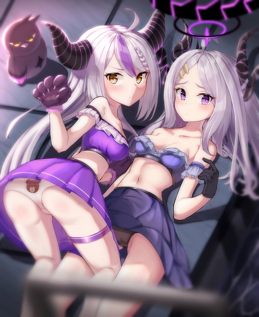 hina, la+ darknesss, and crow (blue archive and 1 more) drawn by sugiru