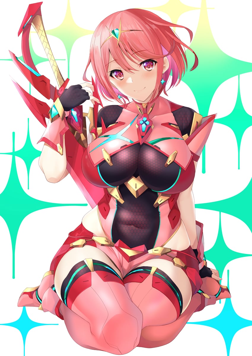 pyra (xenoblade chronicles and 1 more) drawn by daive