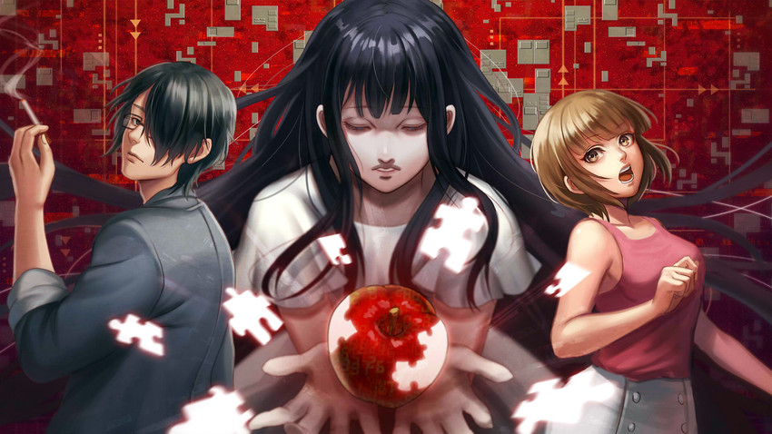 nishinosono moe, magata shiki, and saikawa souhei (subete ga f ni naru) drawn by sasaki_ryou