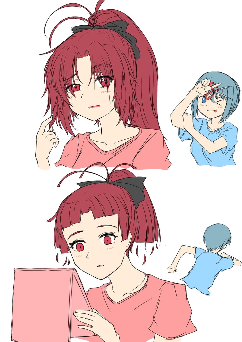 miki sayaka and sakura kyoko (mahou shoujo madoka magica) drawn by gkgk2gk22