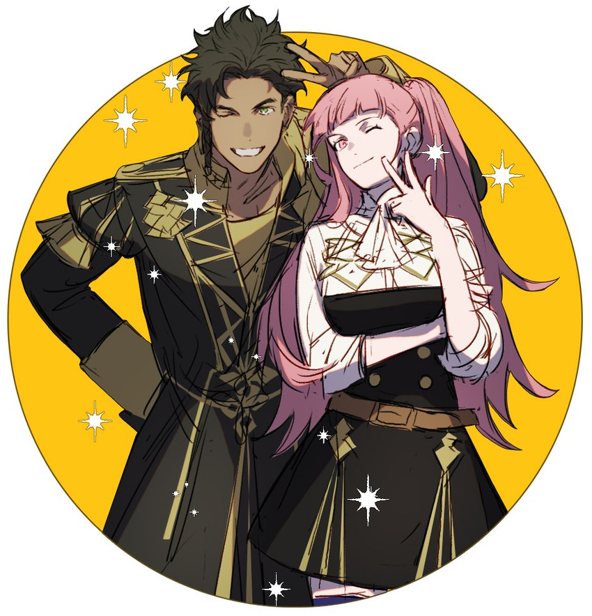 hilda valentine goneril and claude von riegan (fire emblem and 1 more) drawn by yarr