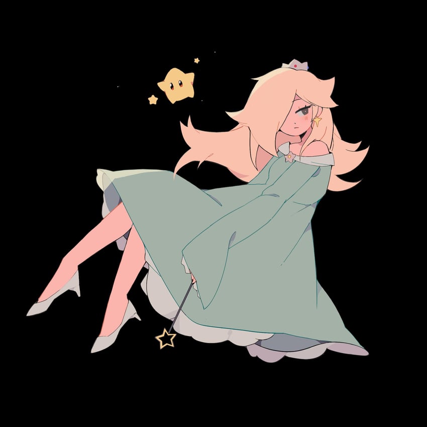 rosalina and luma (mario and 1 more) drawn by milkoe