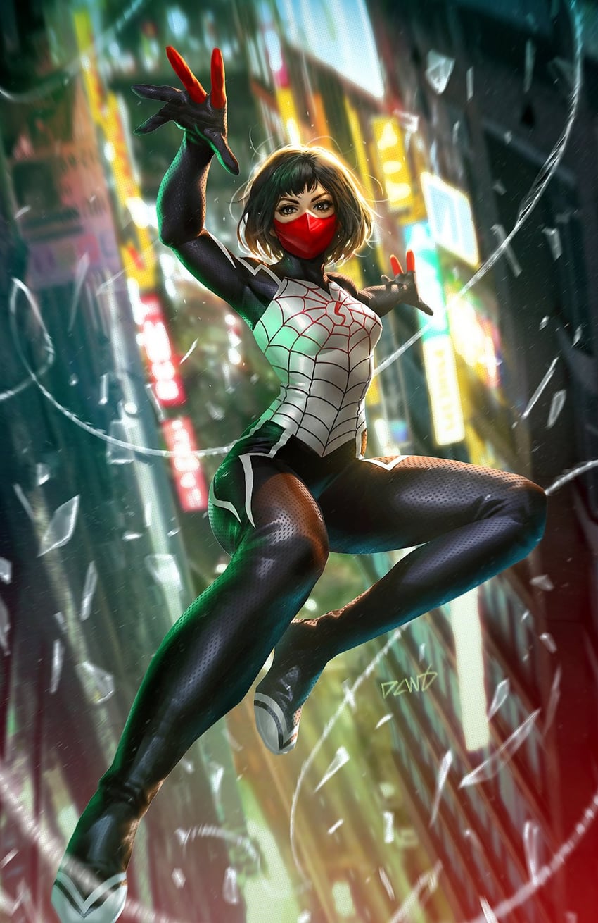 silk and cindy moon (marvel and 1 more) drawn by dcwj