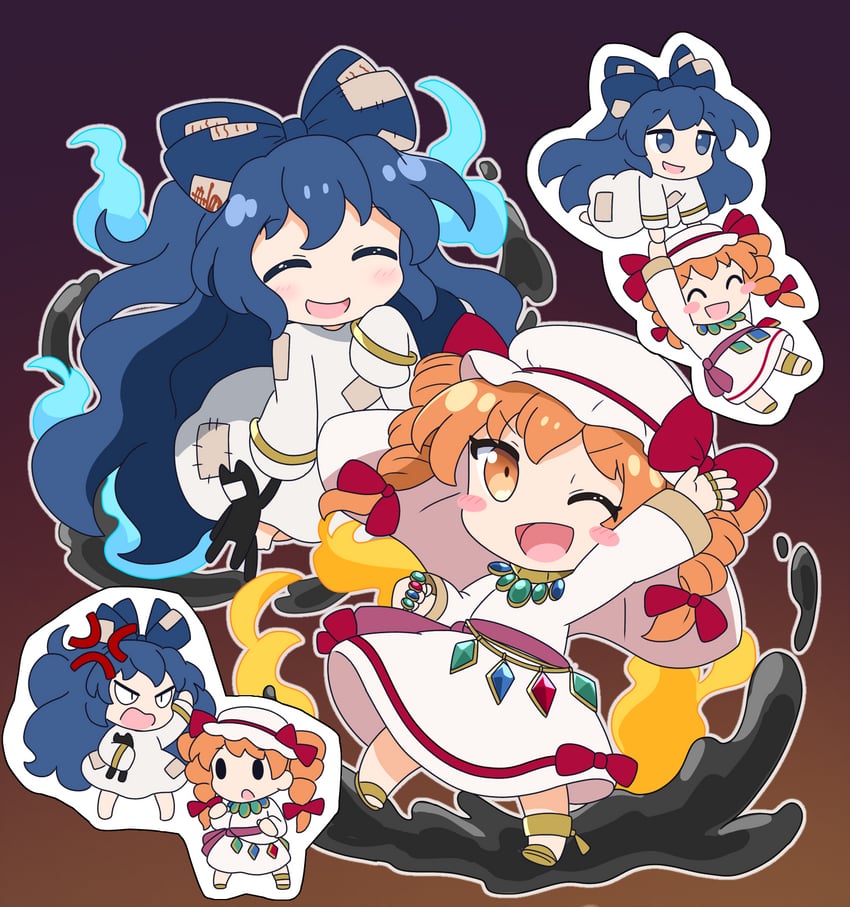 yorigami shion and yorigami jo'on (touhou and 1 more) drawn by rizleting