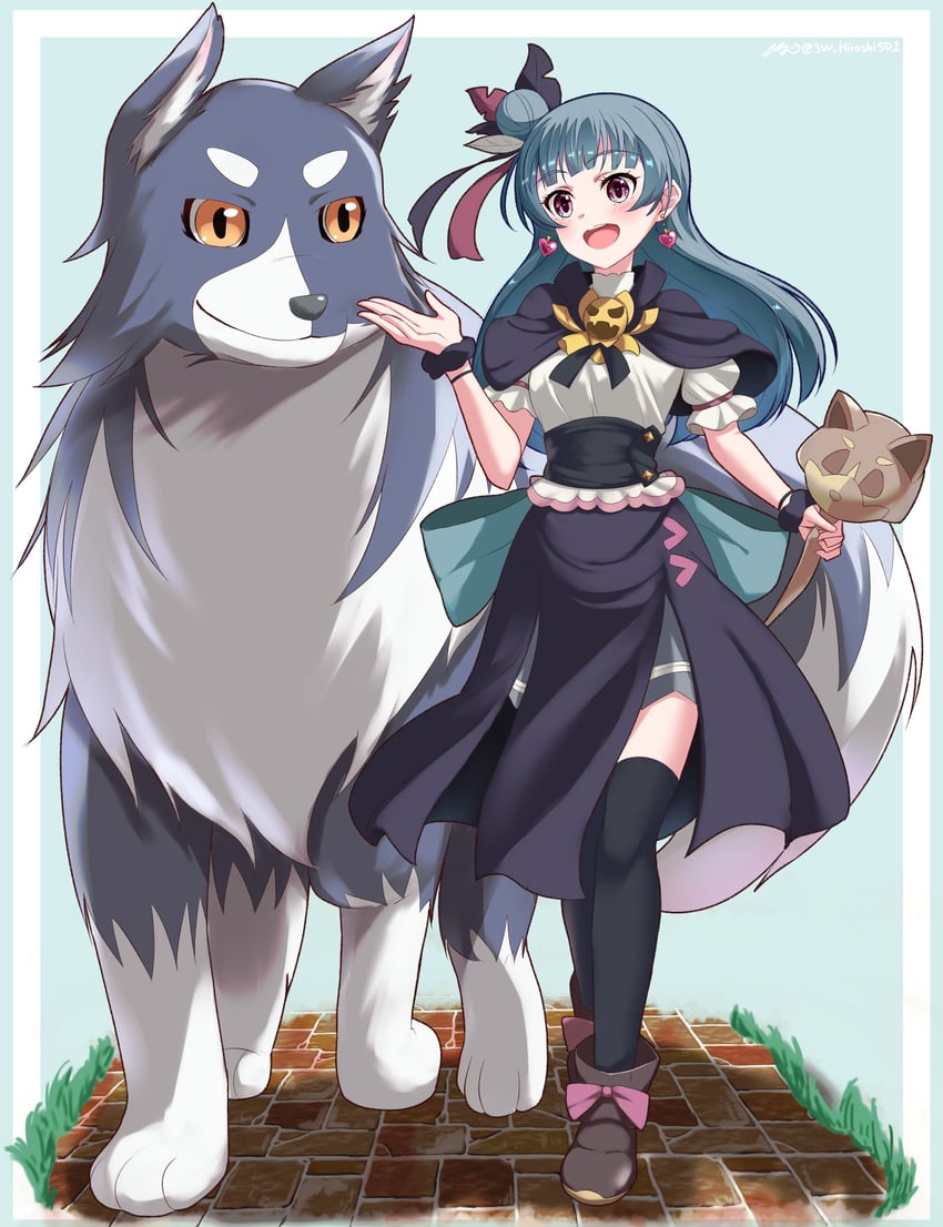 tsushima yoshiko, yohane, and lailaps (love live! and 2 more) drawn by hiroshi_(hunter-of-kct)
