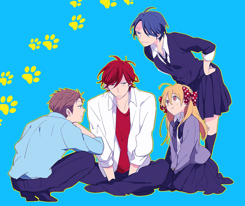 sakura chiyo, kashima yuu, hori masayuki, and mikoshiba mikoto (gekkan shoujo nozaki-kun) drawn by oda_kazuomi