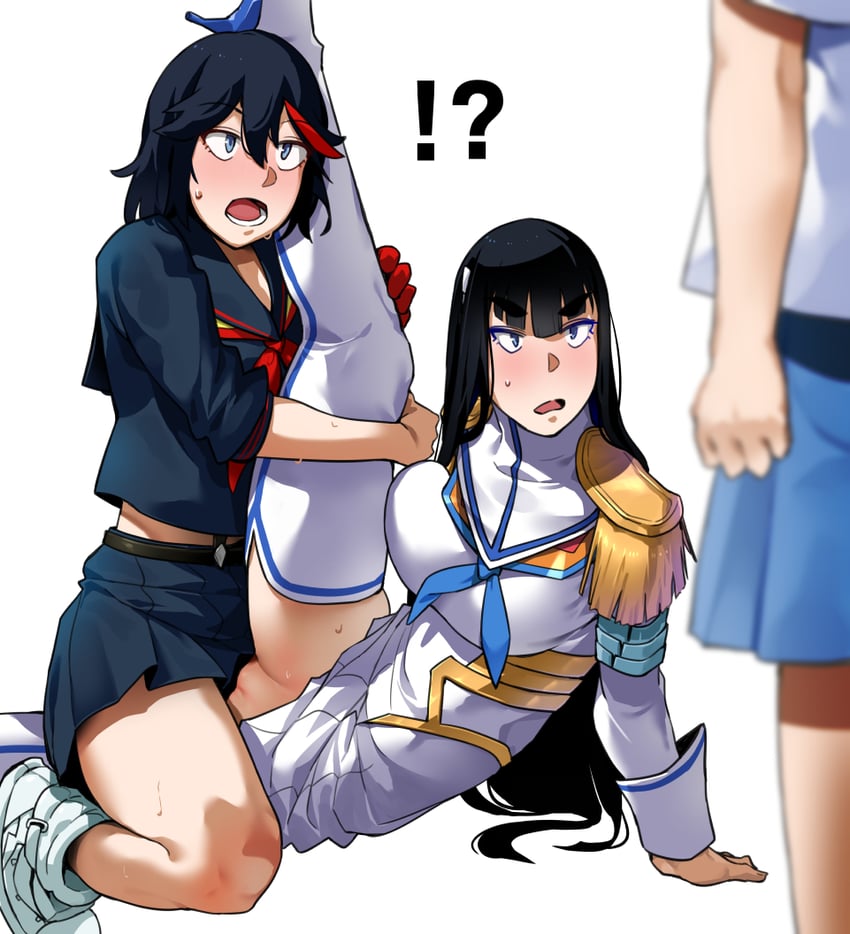 matoi ryuuko, senketsu, kiryuuin satsuki, and junketsu (kill la kill) drawn by bakkanki